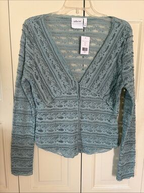 Fairy Lacey Babydoll Top NWT Romantic Coquette Sheer Layer Willow Root Large